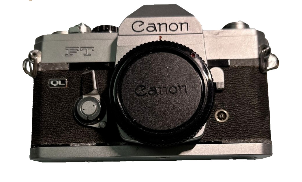 Canon FT QL Silver SLR 35mm Film Camera Body Only Untested Ships FREE