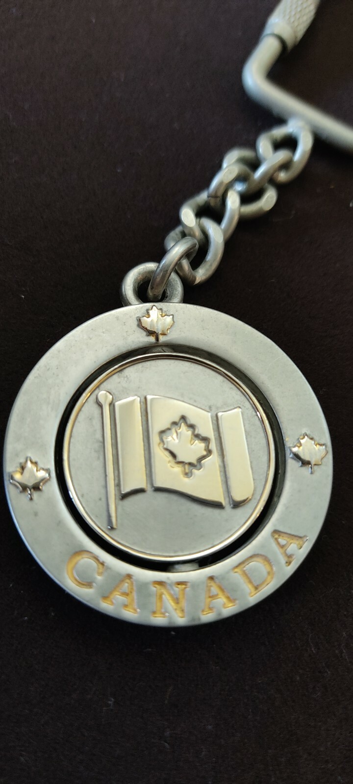 Canada Canadian Metal Keychain, Vintage