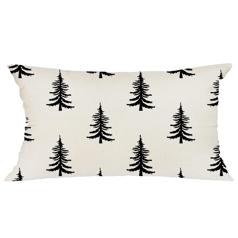 Christmas Pillow Cover 12x20 for Christmas Decorations Chirstmas Tree Lumbar ...