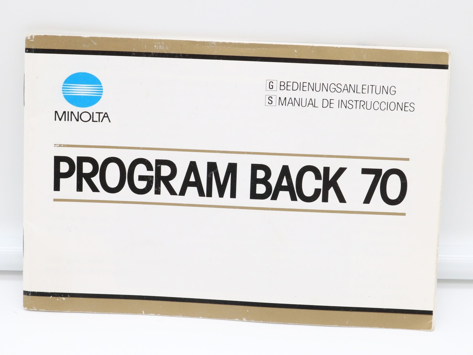 Minolta Program Back 70 Manual Instruction