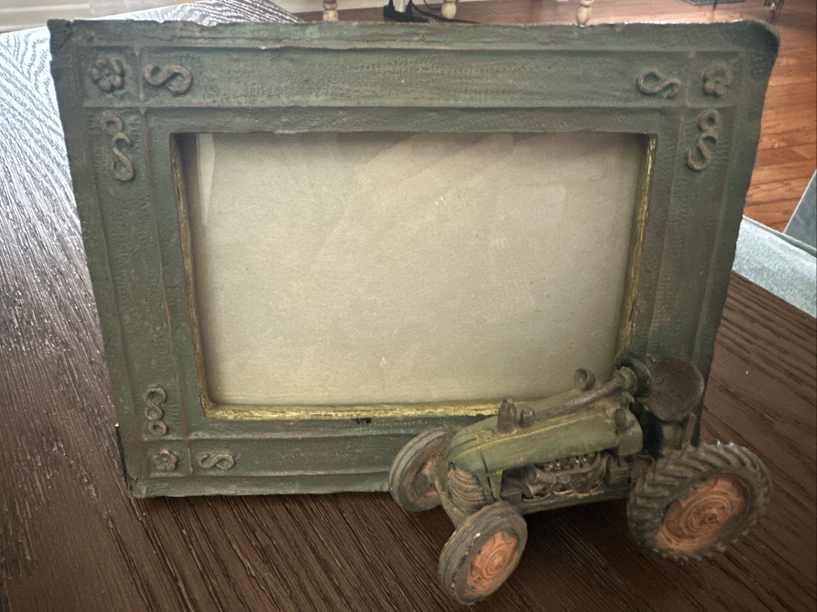 Vintage Tractor Picture Frame 3D SS Sarna Americana Scrapbook 6x4 Landscape Rare