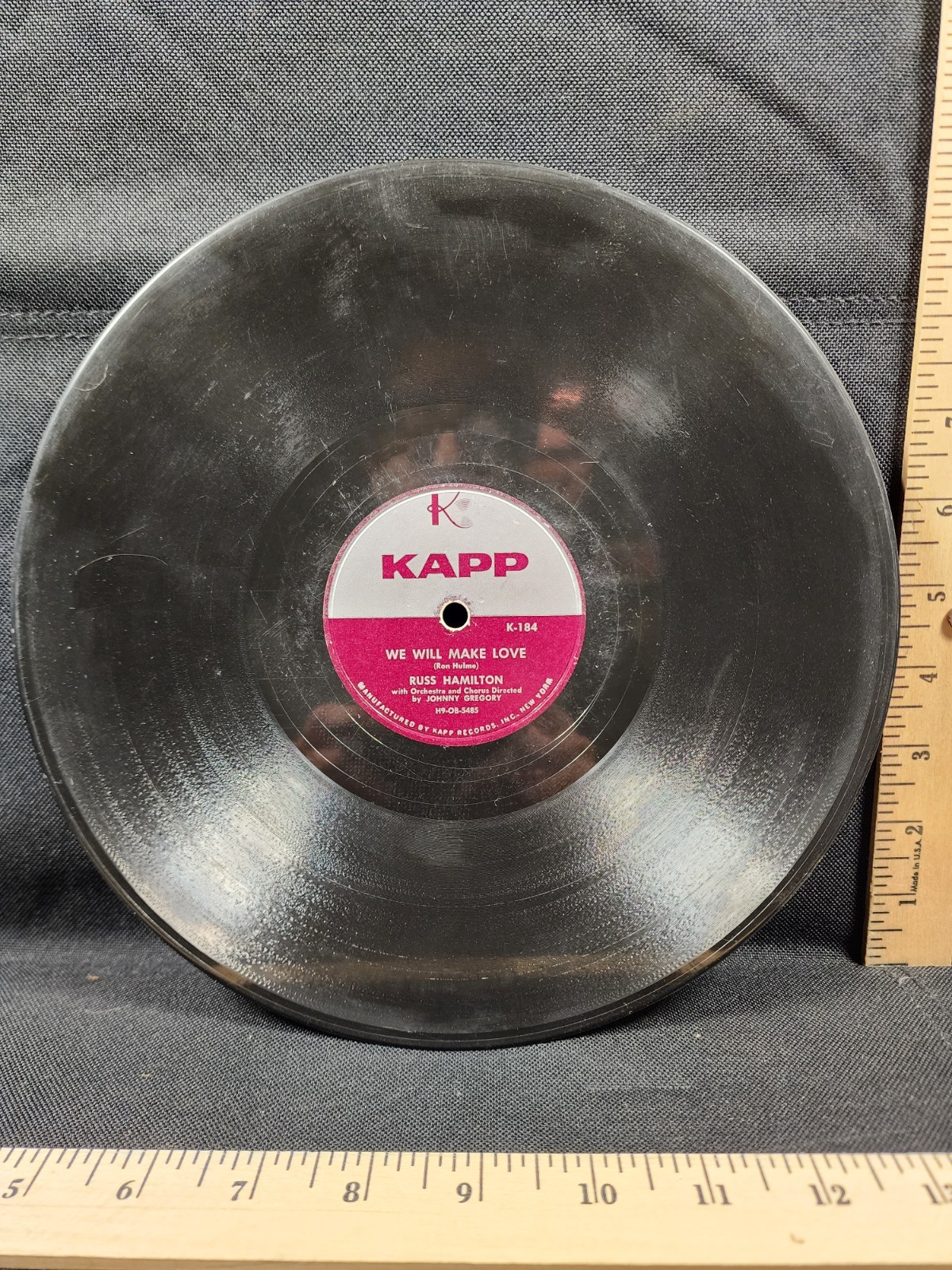 Antique 78 Record Shellac Kapp Russ Hamilton We Will Make Love/Rainbow