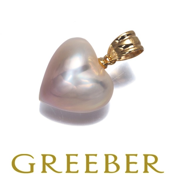 TASAKI Pendant Top Pearl Mabe Pearl Heart K18YG BLJ