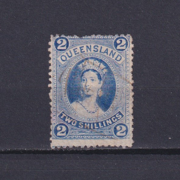 QUEENSLAND AUSTRALIA 1882, SG# 152, CV £65, Wmk Crown Q, QV, Used