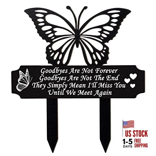  Grave Decoration for Cemetery Butterfly Memorial Stake Headstone Vivid Style