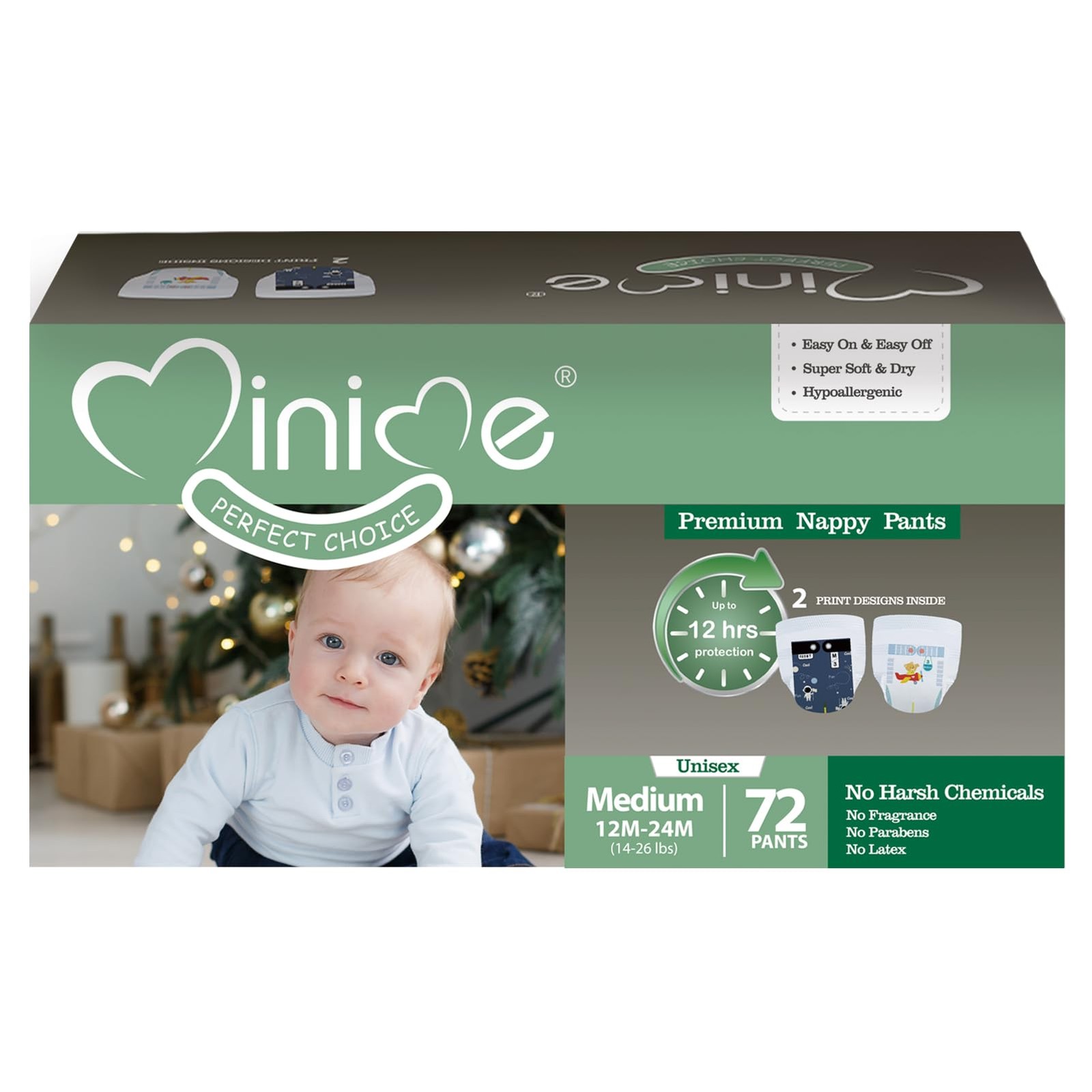 Baby Training Pants - Size 12M-24M (14-26 lbs), 72 Count, Premium Hypoallerge...