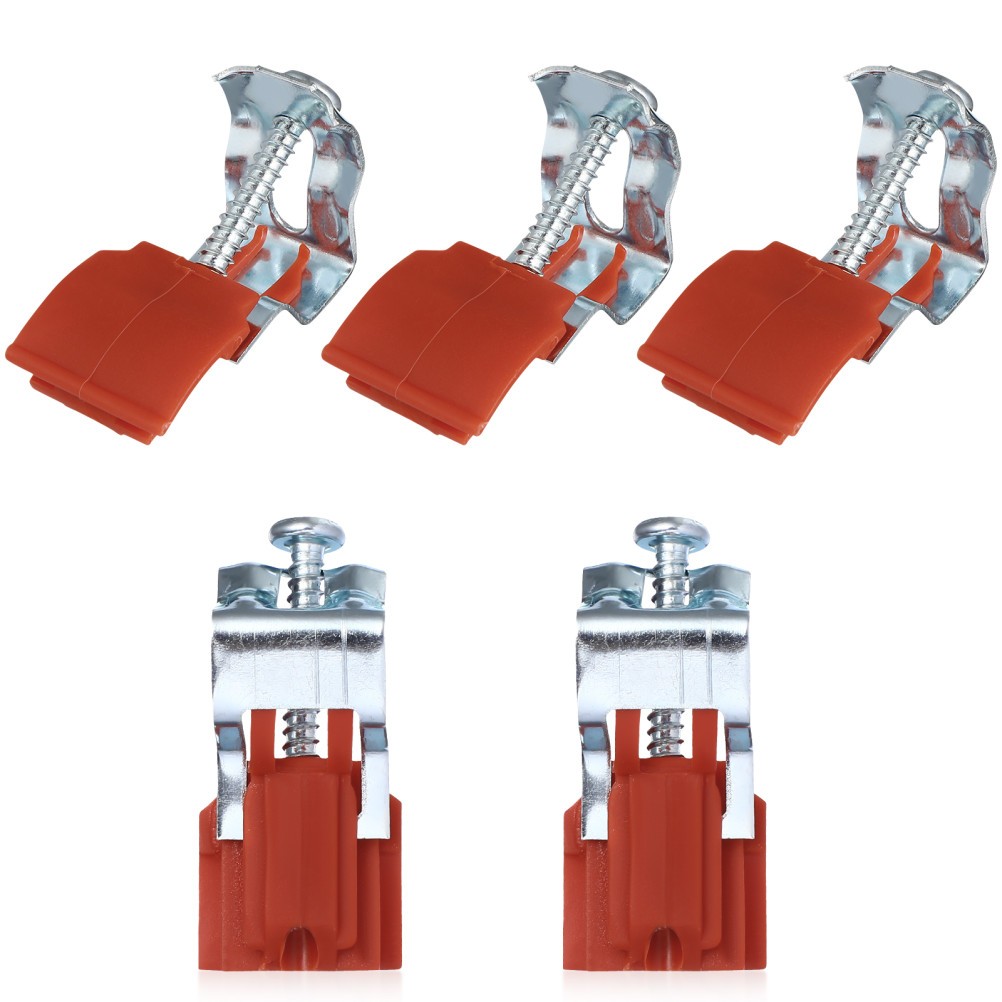 5 Pcs Kitchen Sink Clamps Plastic Manganese Steel Screw Adjustable Brackets