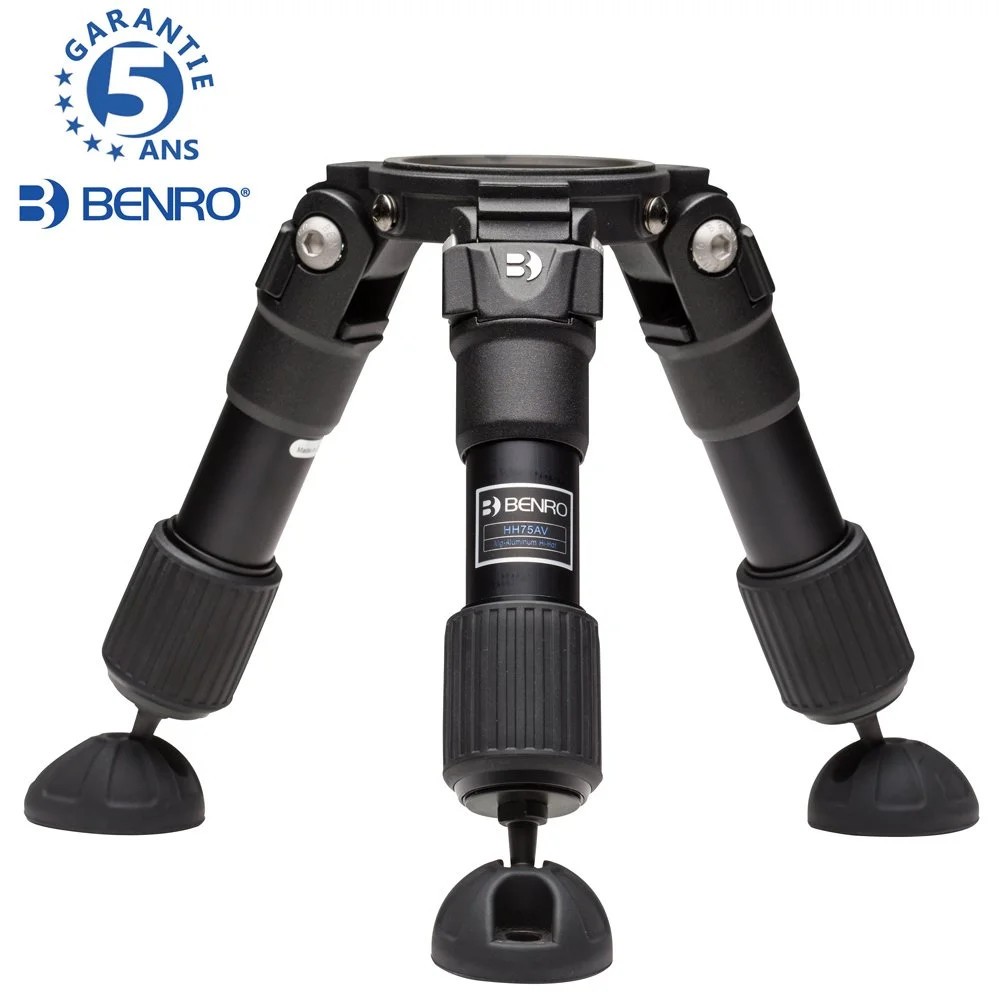 BENRO HH75AV HI HAT Video Tripod, 75 kg Capacity, 8 cm Working Height, Weight