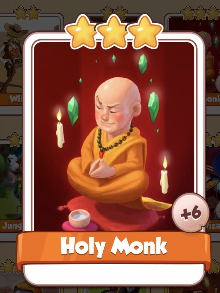 coin master Holy monk card