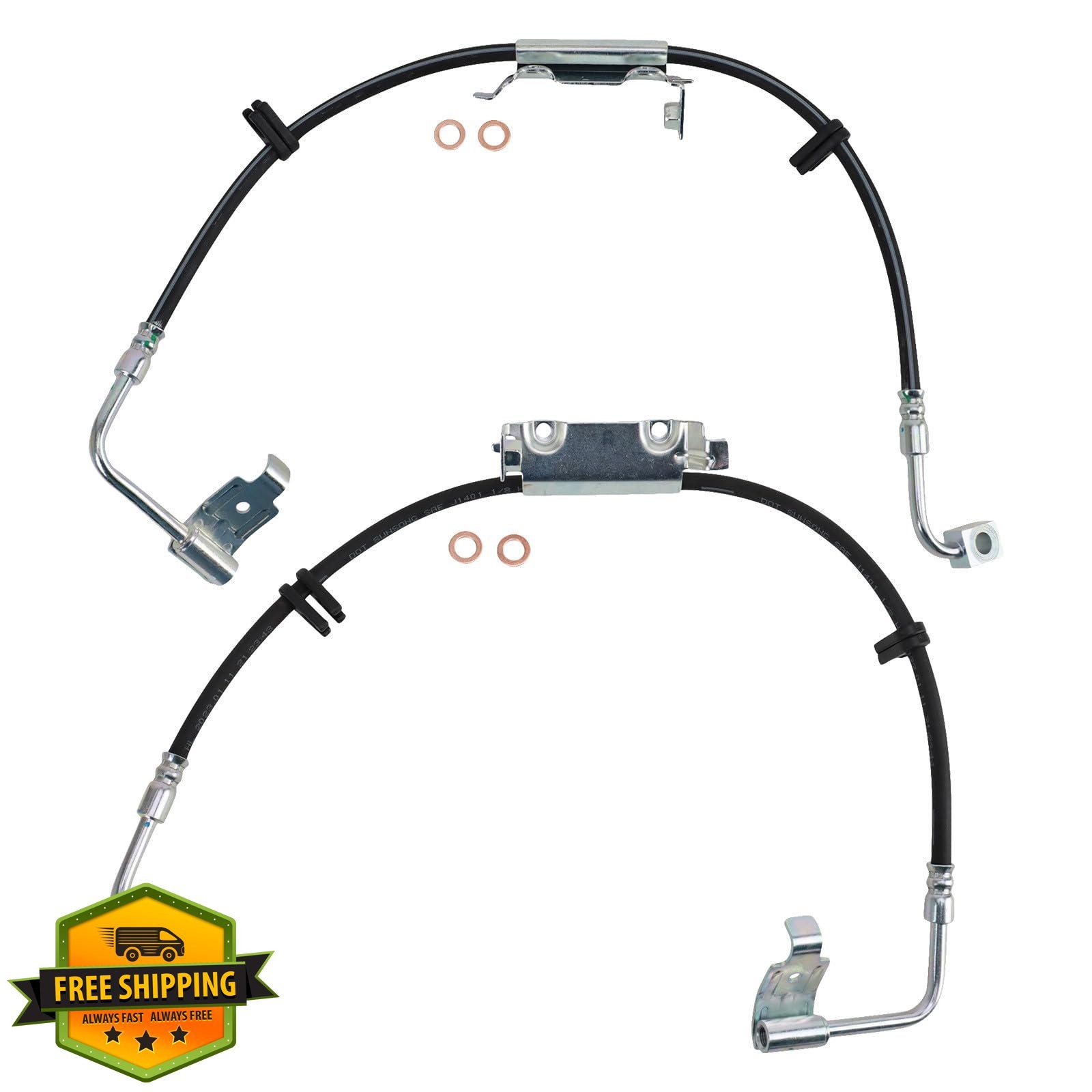 TRQ Front Brake Hose Jeep Wrangler JK 11-18