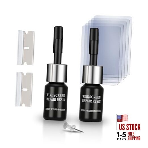 Windshield Repair Kit - Cracks Gone Glass Repair Resin for Car Windows - Quick 