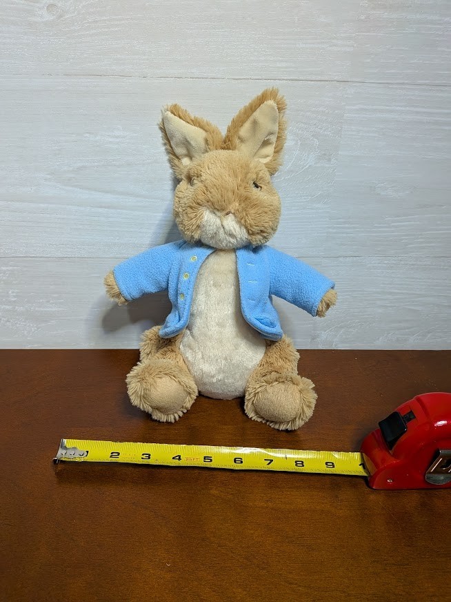 GUND Peter Rabbit Plush Stuffed Animal 9" Beatrix Potter Blue Jacket RARE Toy