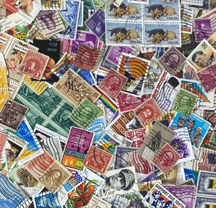 Huge 200+ US Used Stamp Lot Off Paper 1930s-1990s
