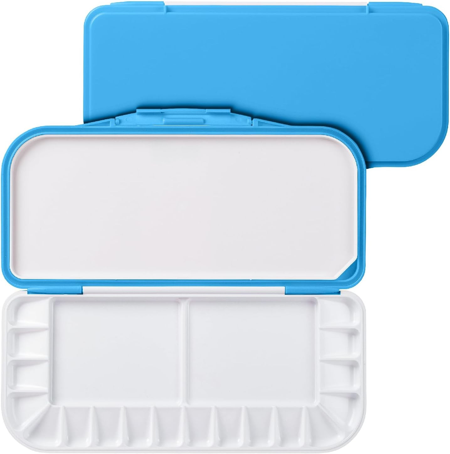 Mr. Pen- Airtight Watercolor Palette with Lid, Blue, 18 Wells and 2 Mixing Areas