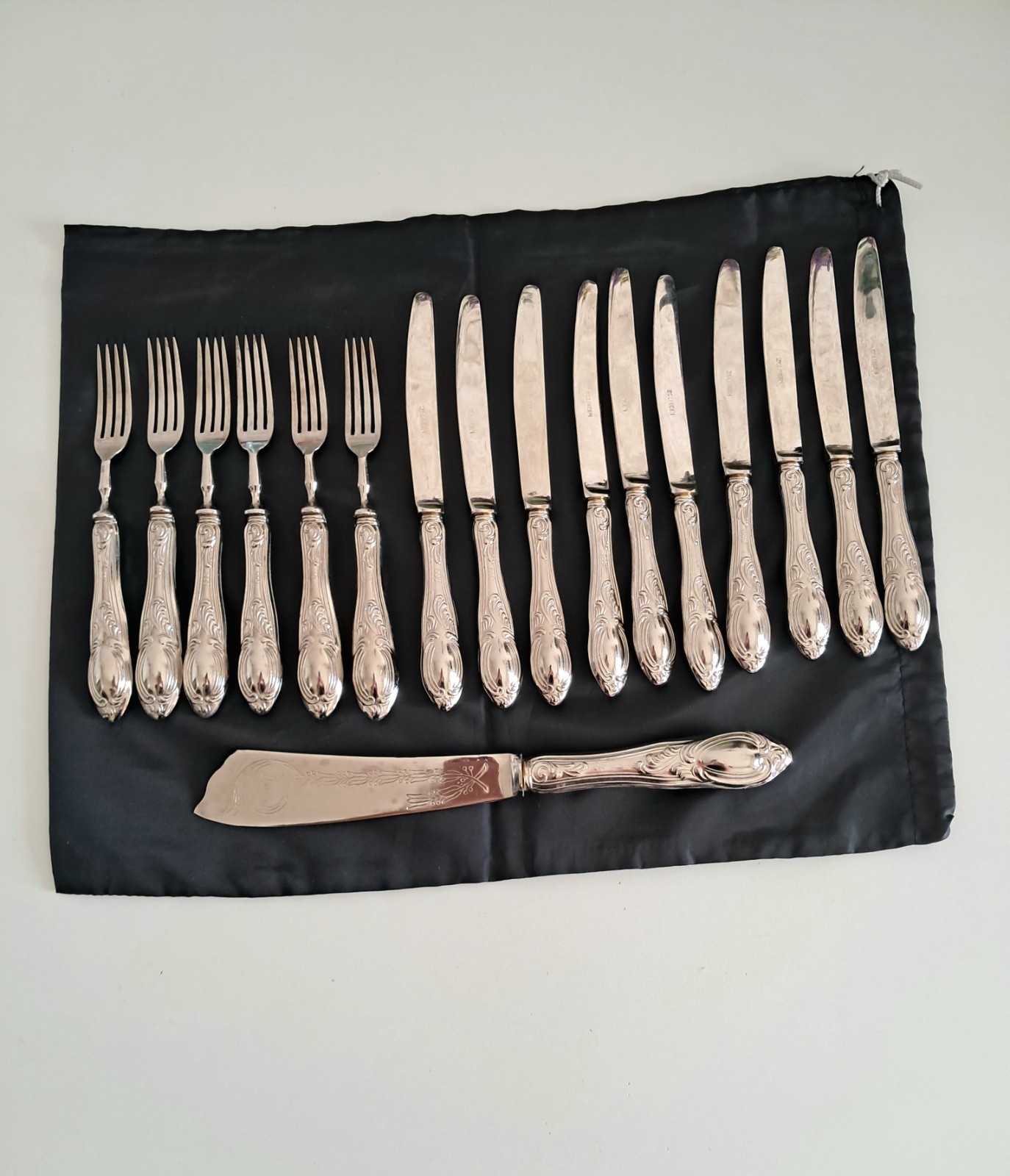 60s Solingen 17 Piece Sweet Set Arg 800