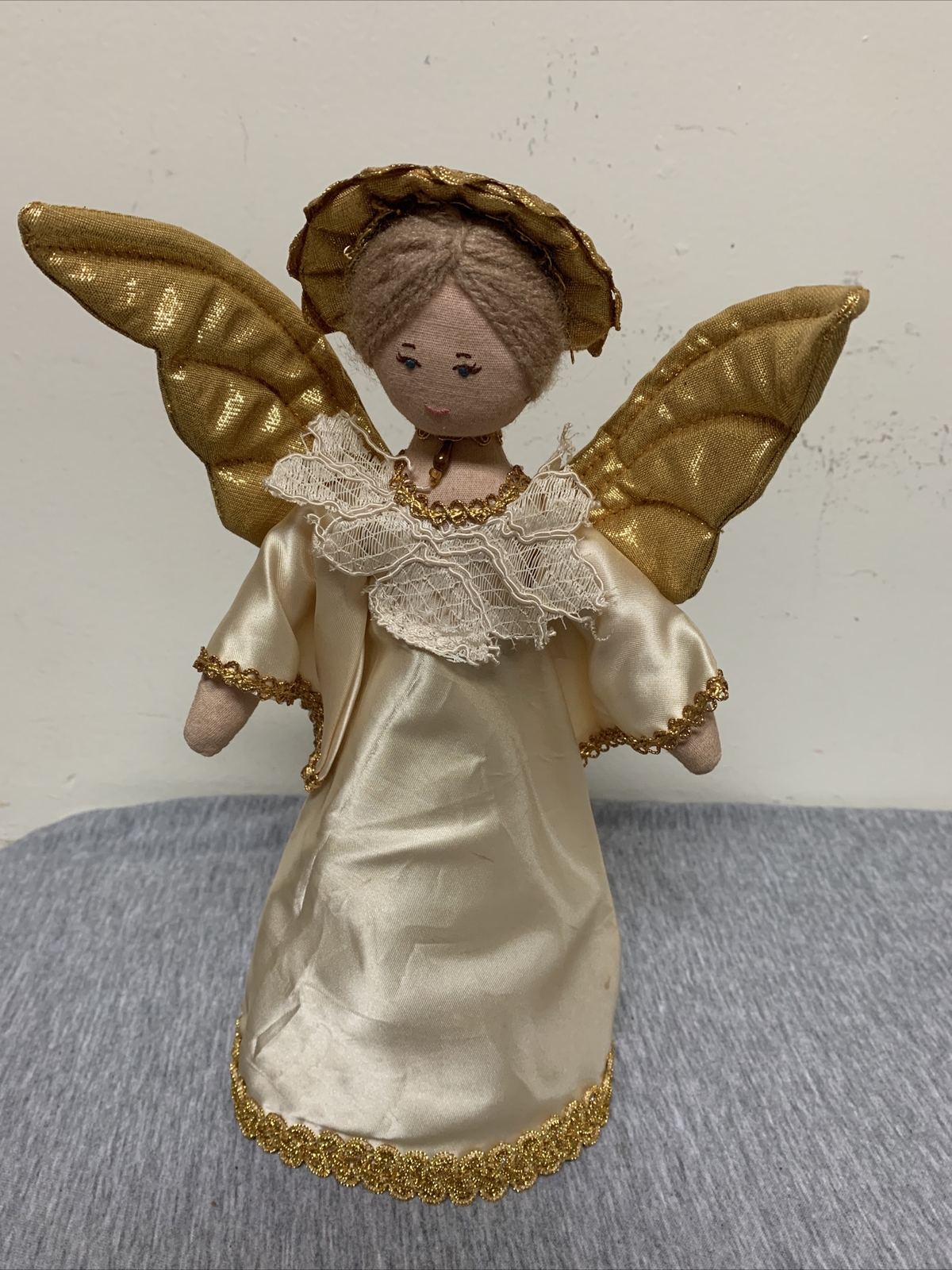 Vintage House of Hatten Fabric Angel Christmas Tree Topper