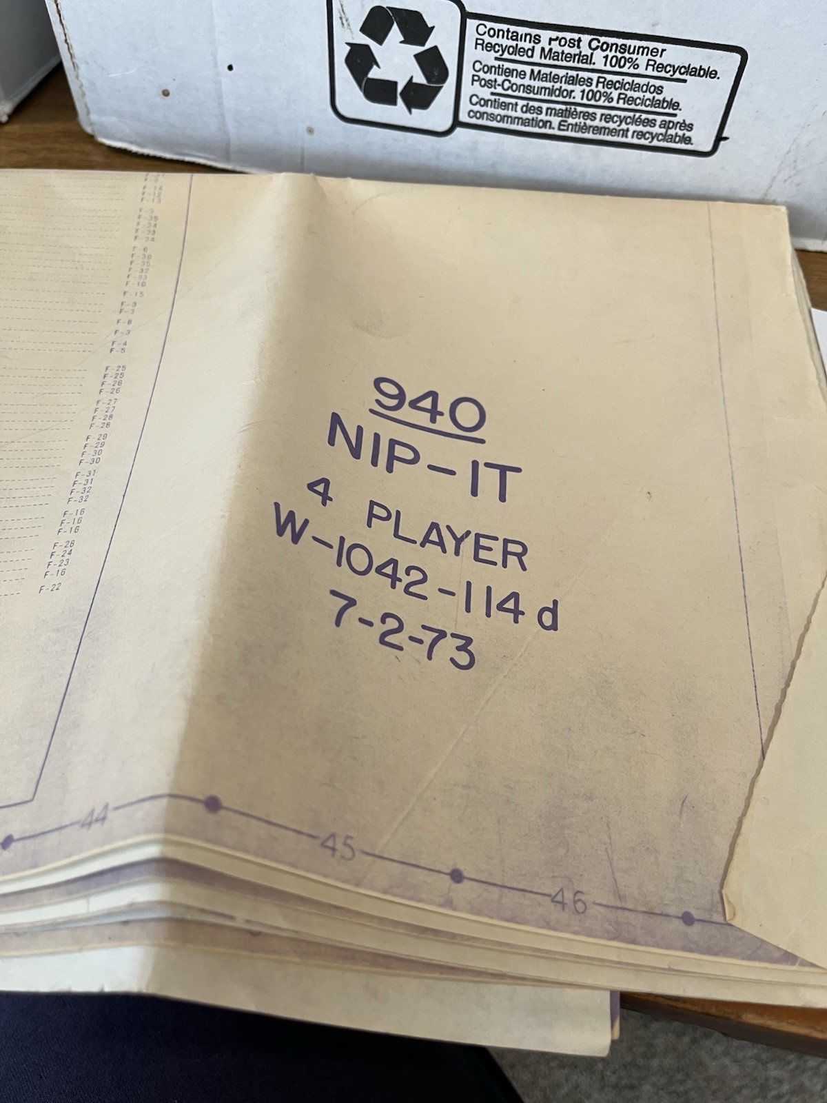 Nip It Pinball Schematic