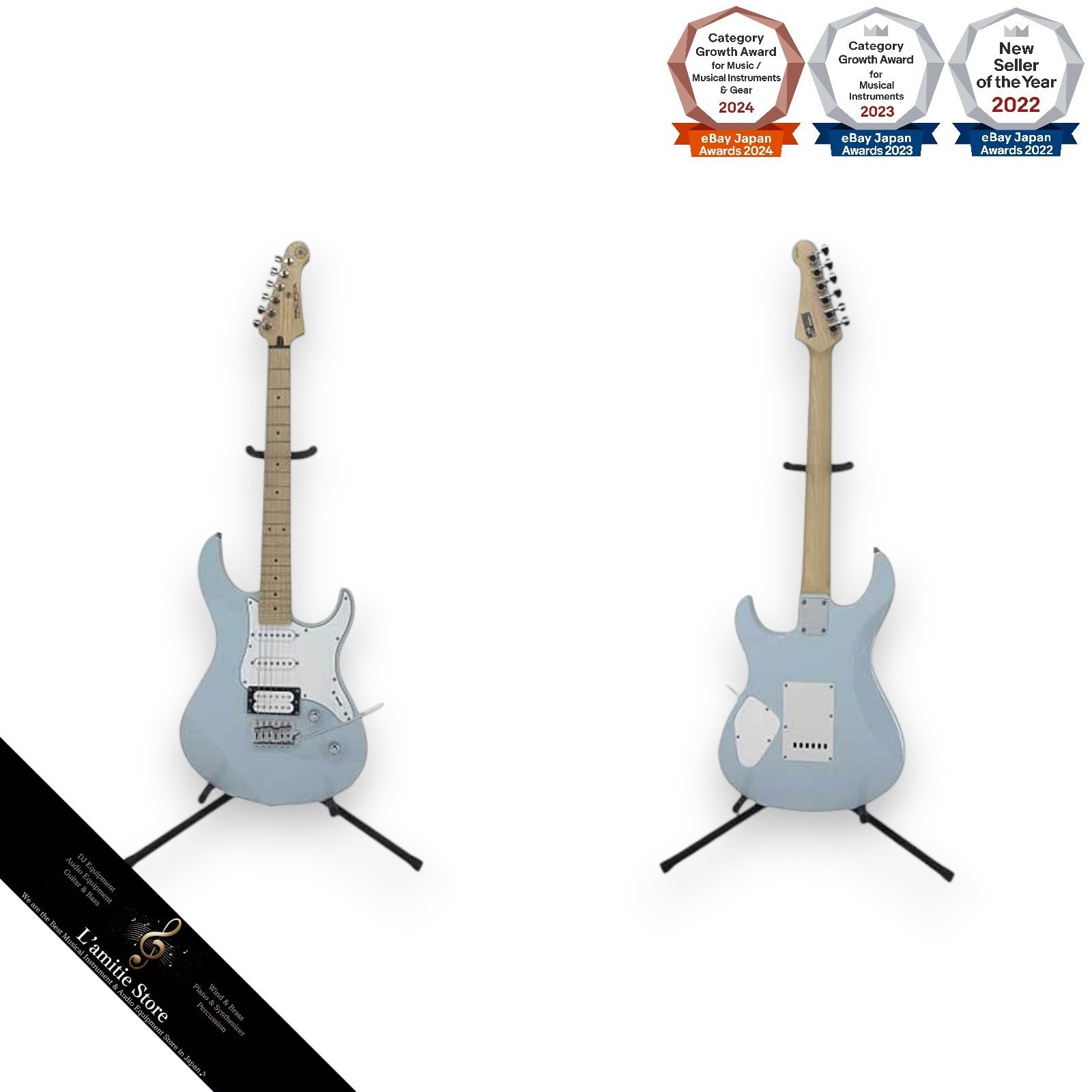 YAMAHA PAC112VM Electric Guitar Ice Blue ST 2022 Excellent Condition