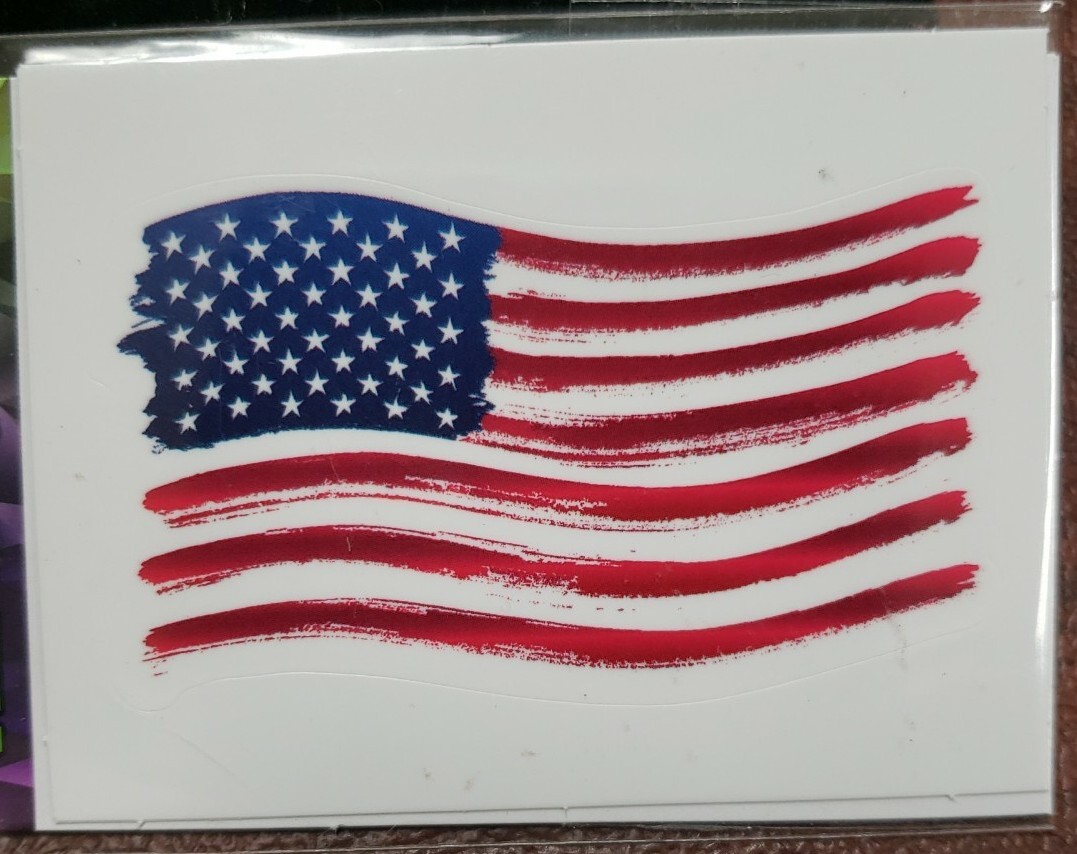 American Flag USA Vinyl Sticker Repositional UV & Weather Resistant 1¾"×2⅜" New