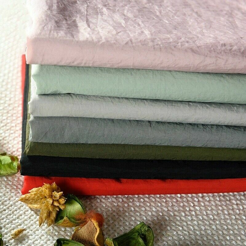 70D Corrugated Nylon Fabric Waterproof By Metre Sewing for Down Jacket Coat DIY