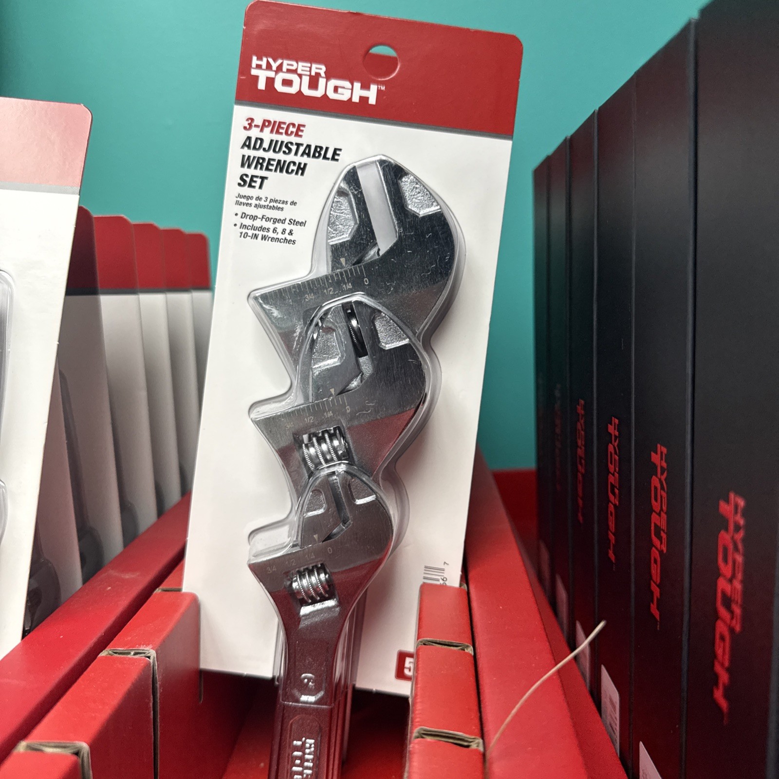 3-Piece HYPER TOUGH Adjustable Wrench Set • Includes 6” 8” 10” Wrenches