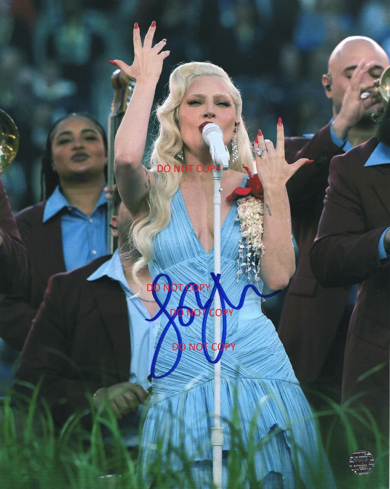 LADY GAGA - SUPERBOWL 60 Signed 8x10 Autographed reprint Photo !!