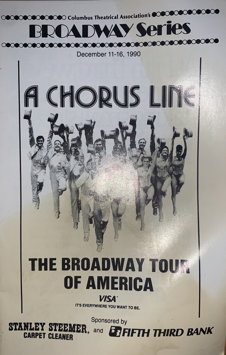 1990 Broadway series a chorus line December 11–16 Playbill