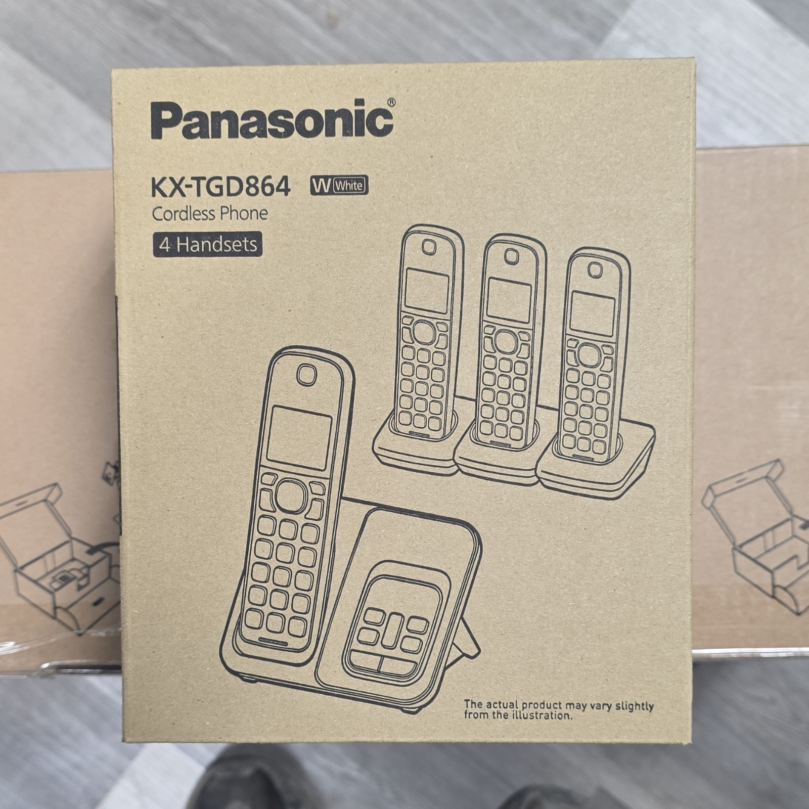 Panasonic KX-TGD864W Cordless Phone 4 Handsets White Bluetooth Caller ID