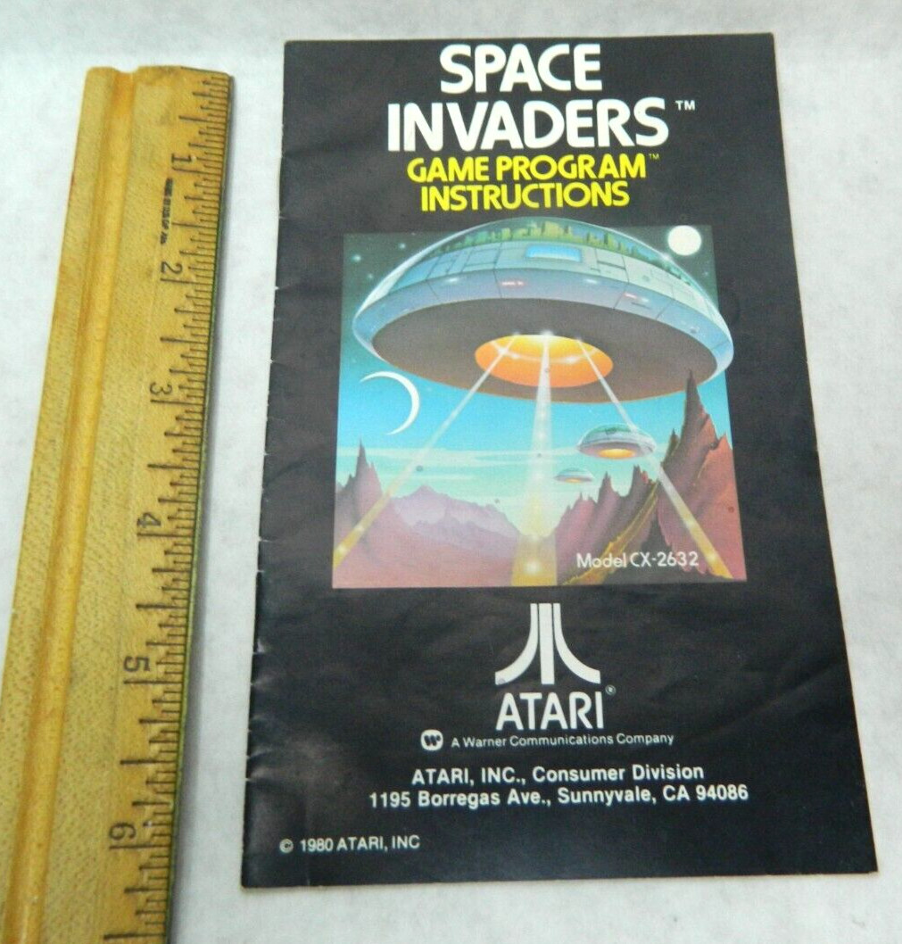Atari 2600 "Space Invaders" 1980 Game Program Instructions Manual CX-2632. SH1