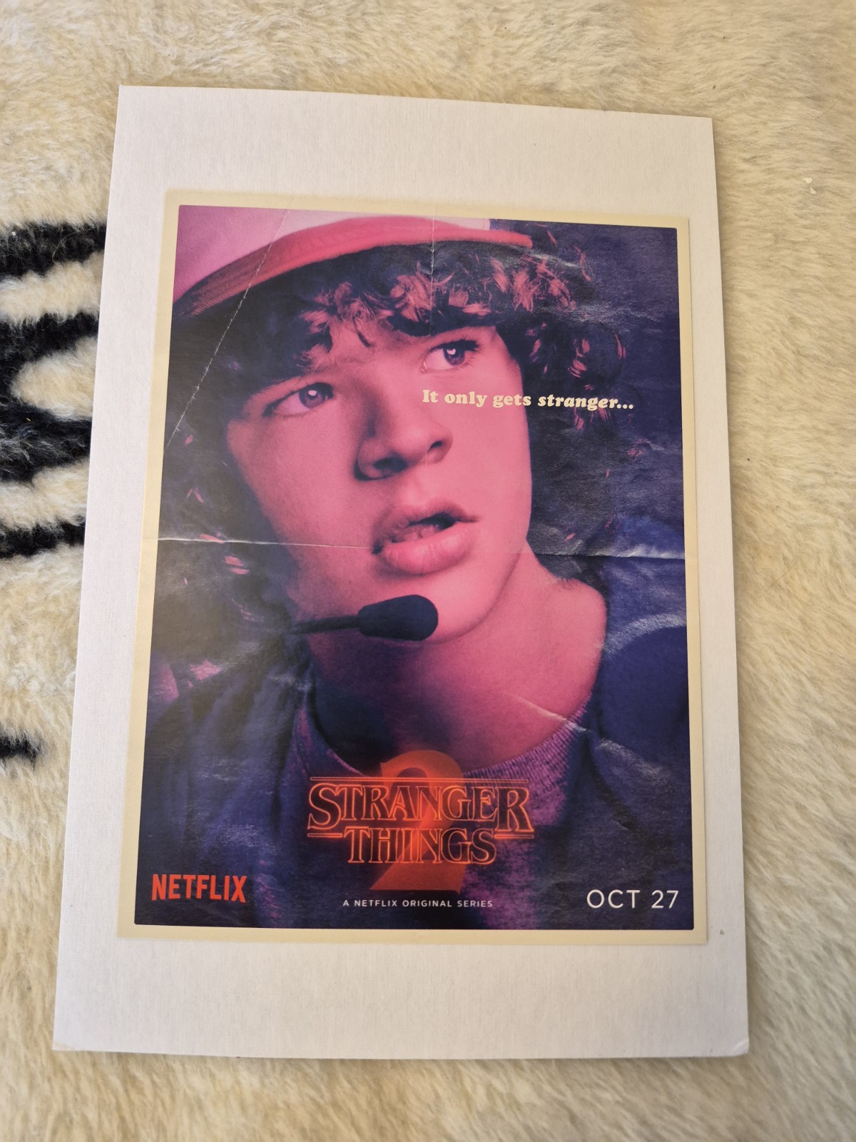 Stranger Things Season 2 Promo Over Sized Card 6x8 Dustin Gaten Matarazzo