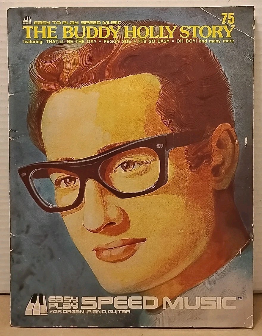 The BUDDY HOLLY STORY Easy Play Speed Music Songbook 1978 Organ Piano Guitar
