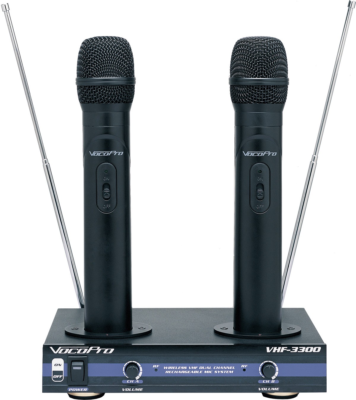 Vocopro VHF33002 2 Channel VHF Wireless Microphone System