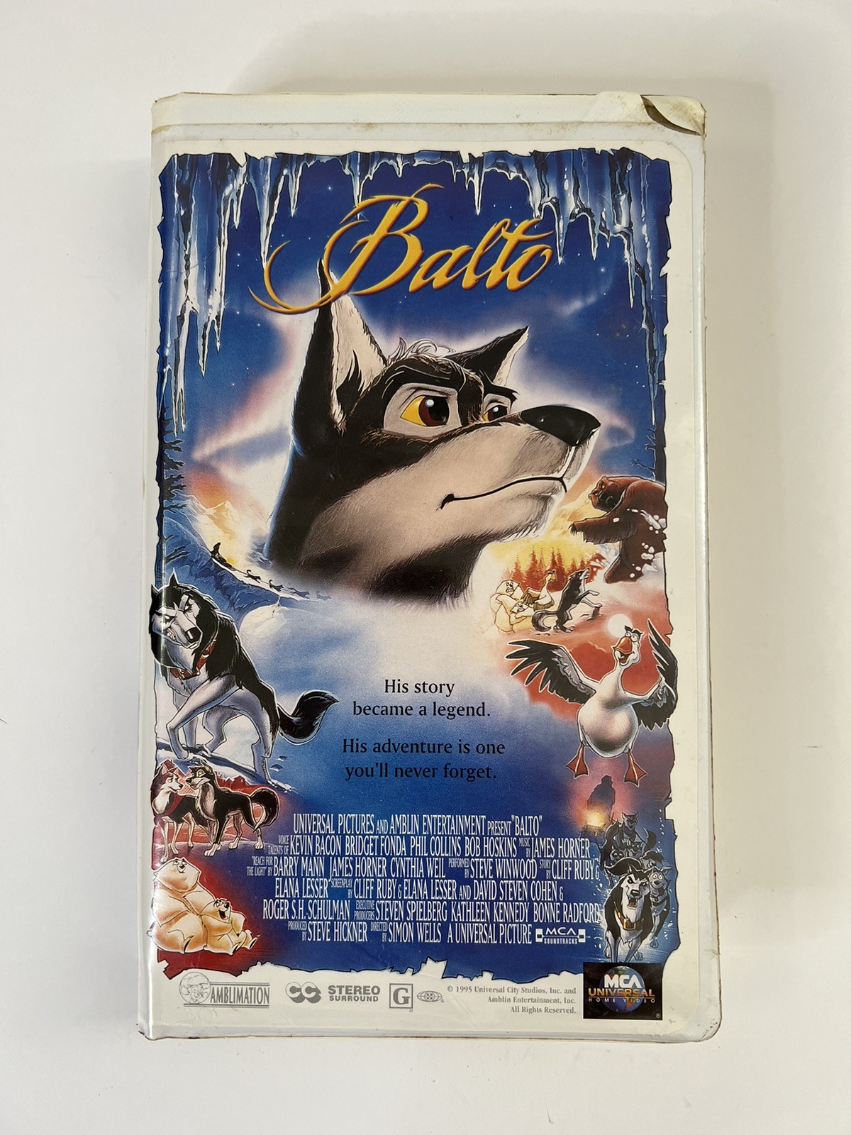 Vintage Balto VHS Tape 1995 - Universal Studios - Clamshell