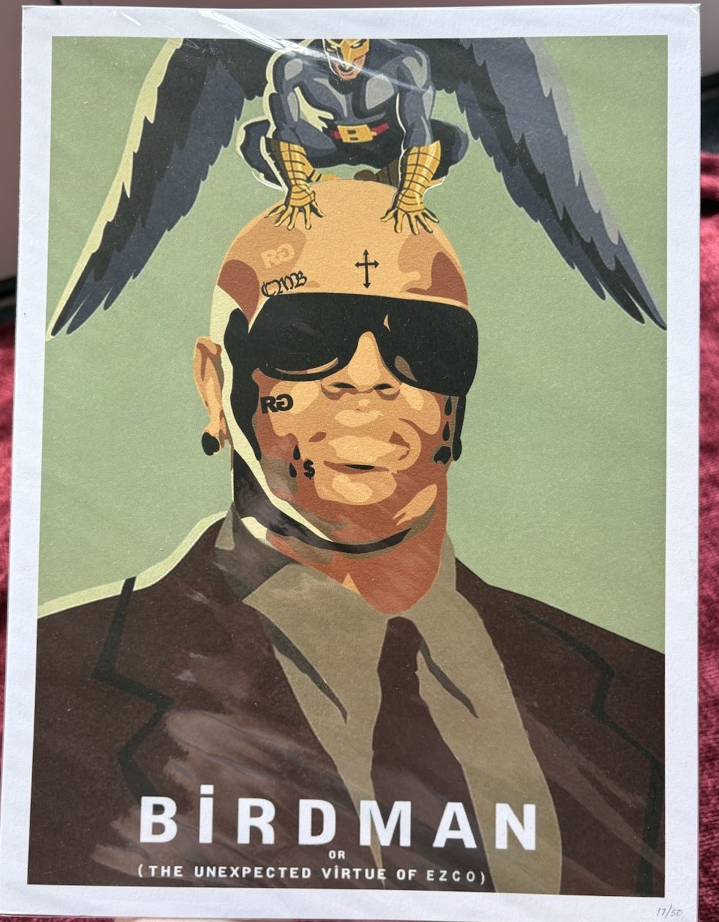 Andrew Cook Birdman or The Unexpected Virtue of Ezco Numbered Art Print 12" x 9"