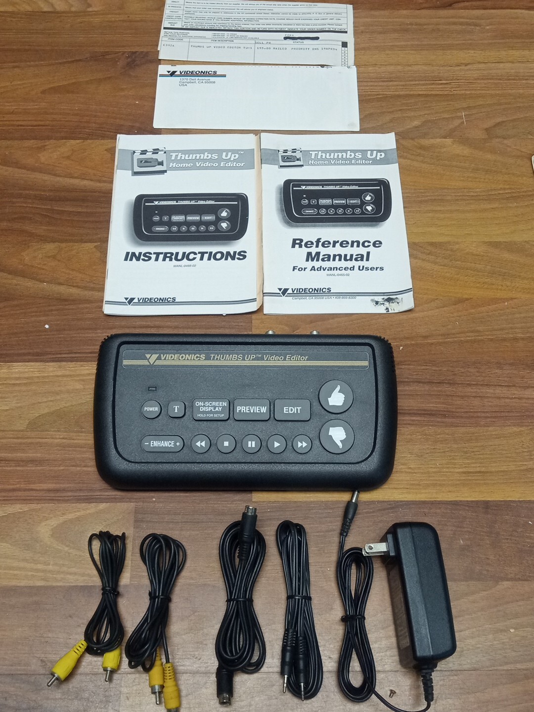 Vintage Thumbs Up Videonics TU-1 Home Video Editor S-video with Cords & Cables👍