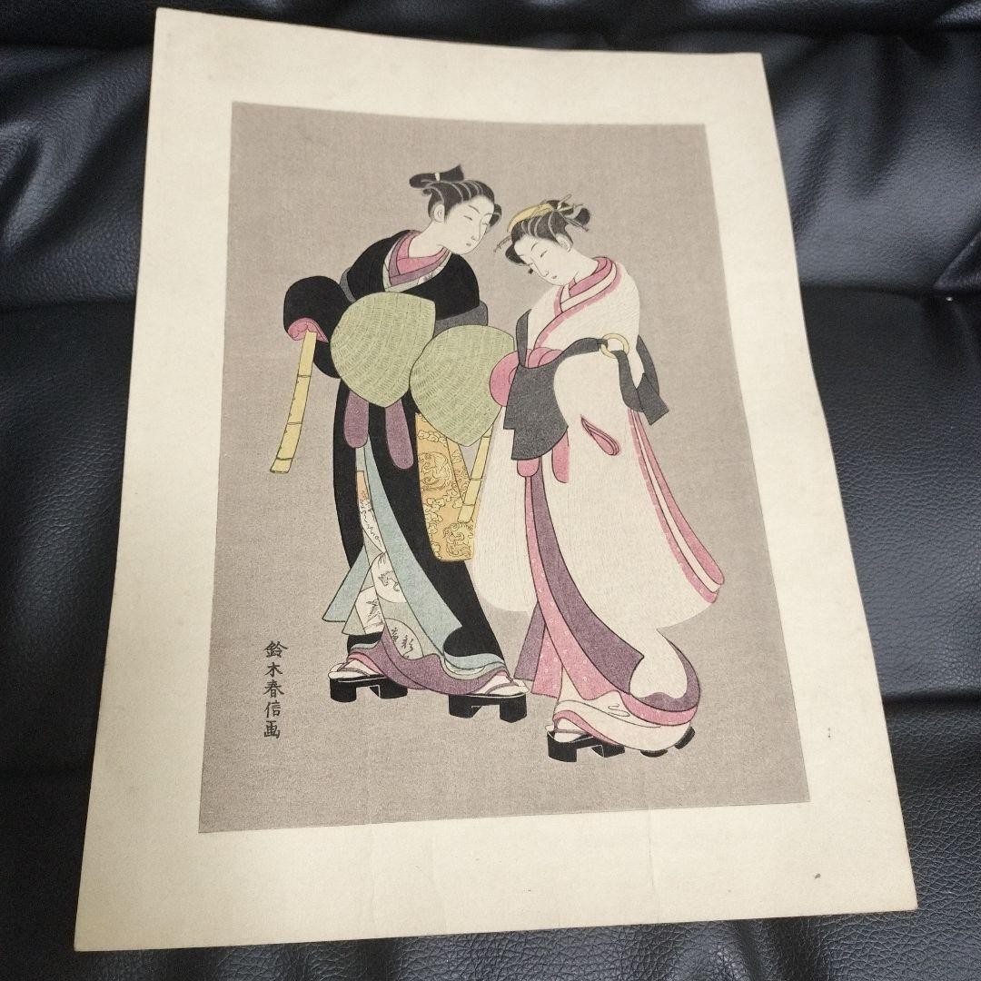 Ukiyo-e Harunobu Suzuki Print Antique Antique