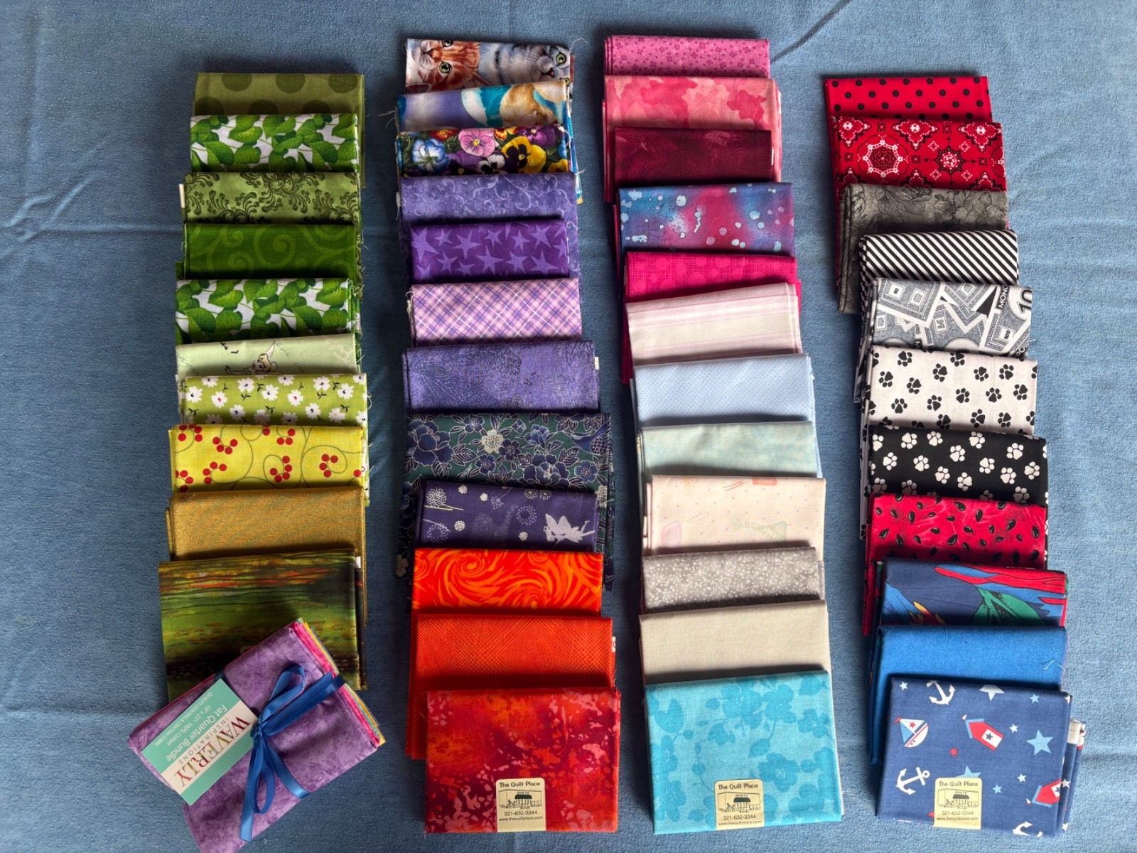 Fat Quarters Lot of 50 Fabric Cotton Sewing Craft Quilting Handmade