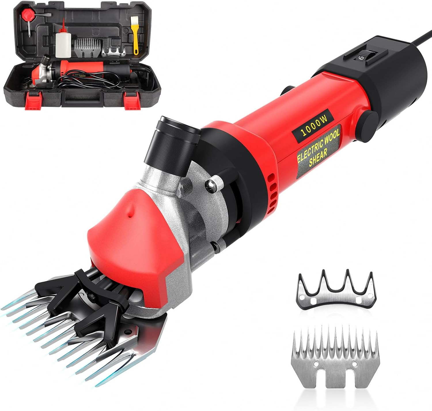 1000W Sheep Shears Electric Farm Livestock Haircut with 2 Blades Professional An