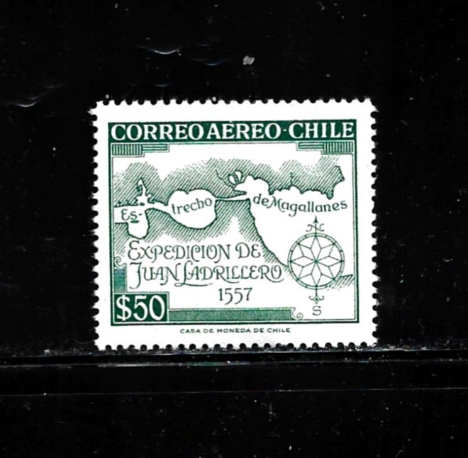 Chile Stamp Scott # C215-50 p- Mint/VLH-OG-1959- Air Mail