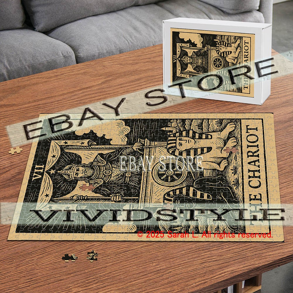 The Chariot Tarot Card aesthetic magical 500pc jigsaw puzzle 15X20.5 in