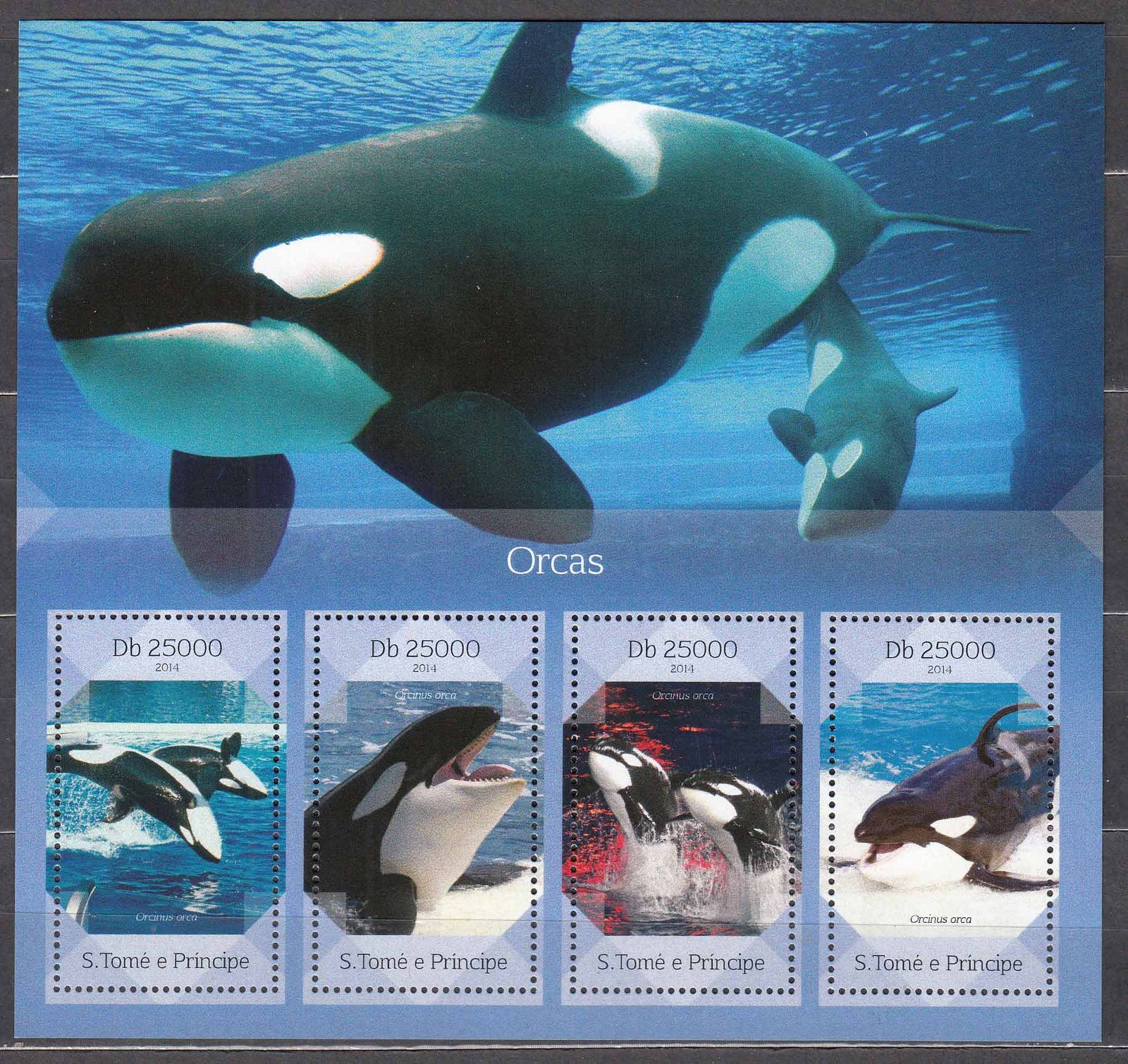 Sao Tome And Principe Post Yvert 4554/57 ** Mnh Marine Fauna - Whales - Orcas