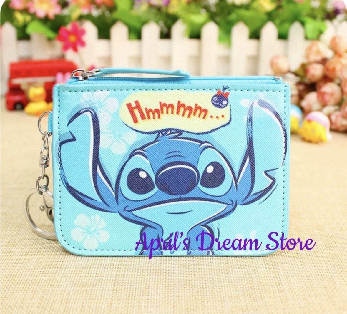 Stitch Hmmmm… ID Cardholder Coin Purse Keychain Wallet