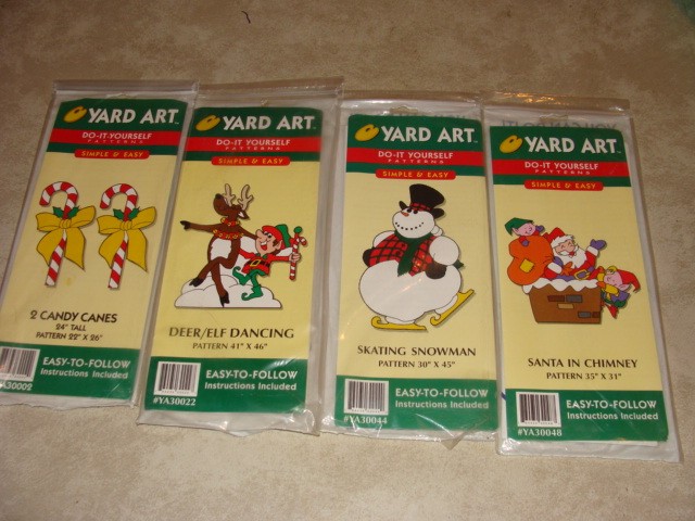 Yard Art Patterns - Lot of 4 Christmas Theme - New