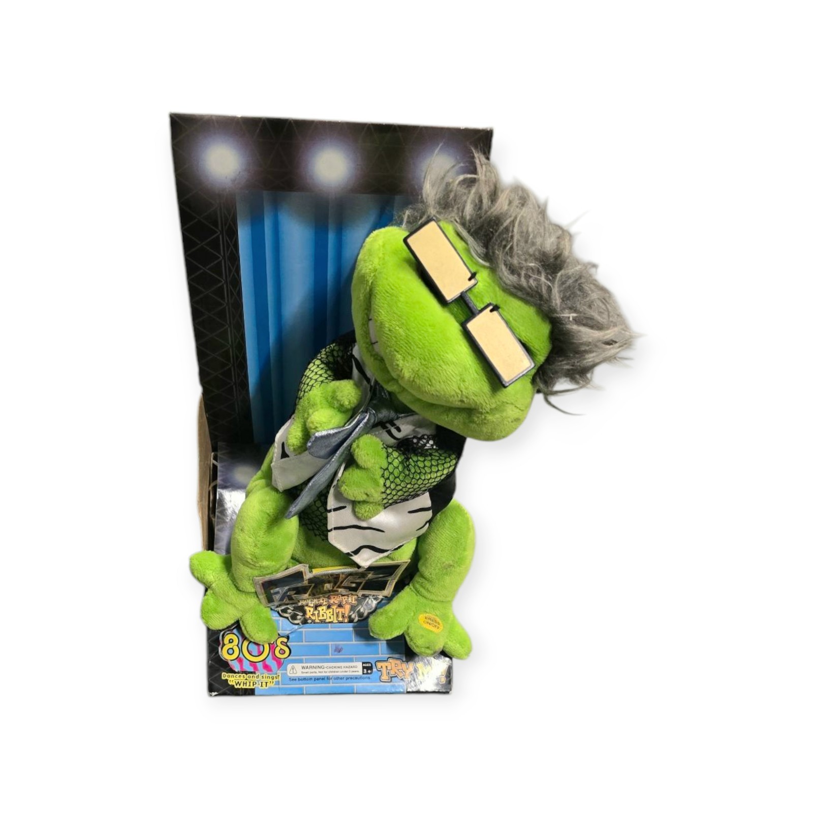 RARE Vintage Gemmy Frogz 80’s Series "Whip It" DEVO Animated Singing Dancing Toy