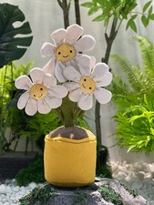 Jelly Fun Daisy Plant Potted Soft Plush Toy Cat Stuffed Toys Gift