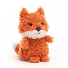 Jelly Plush Little Fox Toy Stuffed Animal Doll Dust Bag 7" Christmas Gift Cat