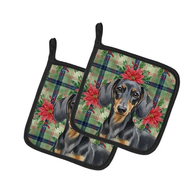 Carolines Treasures WDK8591PTHD Unisex Adult Black & Tan Dachshund Christmas ...
