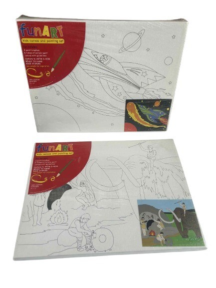 2 FunART Kids Canvas Acrylic Paints sets NEW