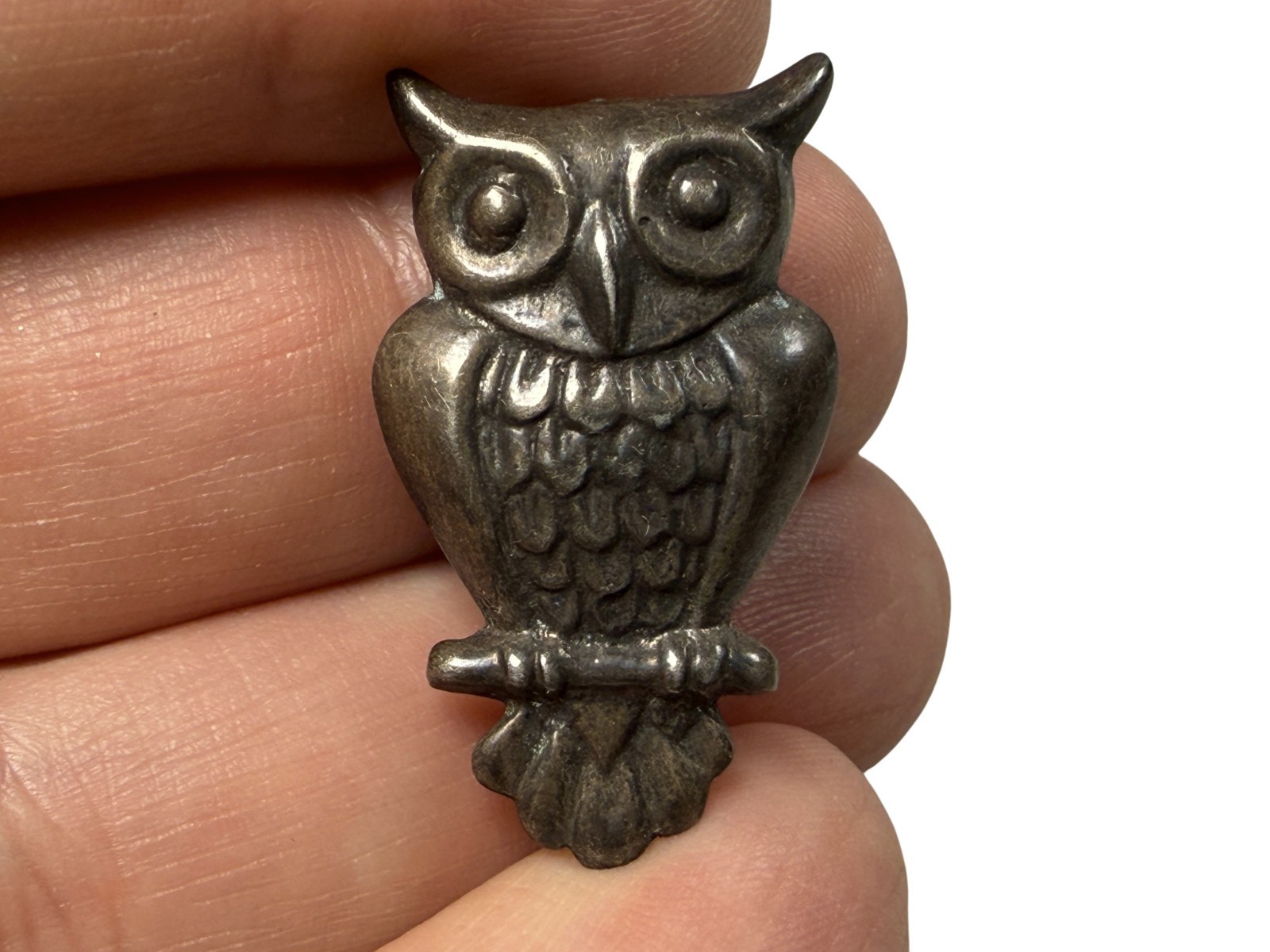 Vintage Mexico Silver Owl brooch