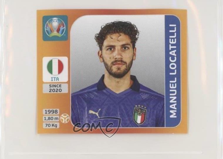 2020 Panini Euro 2020 Album Stickers Orange Edition Manuel Locatelli #22 0b3